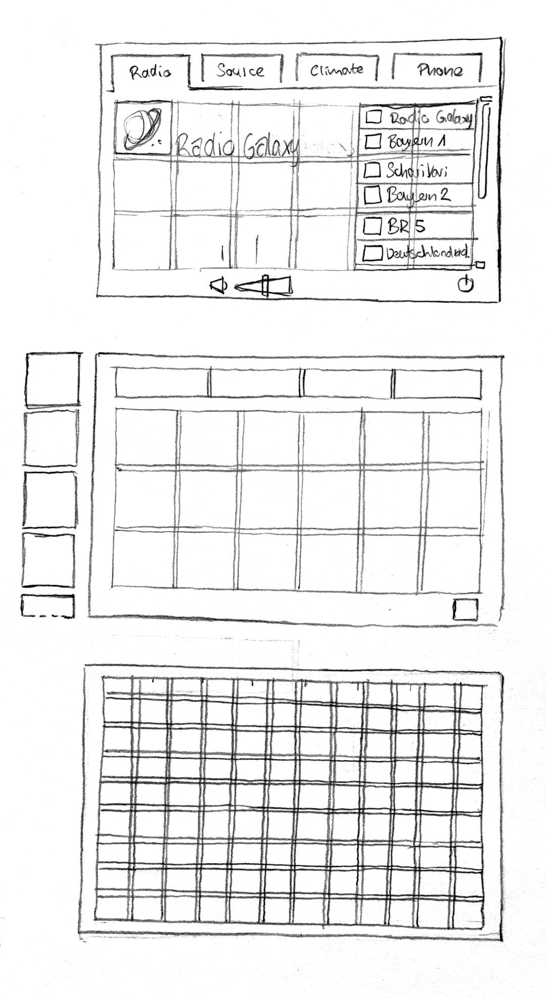 Construction of the grid with sketches. 