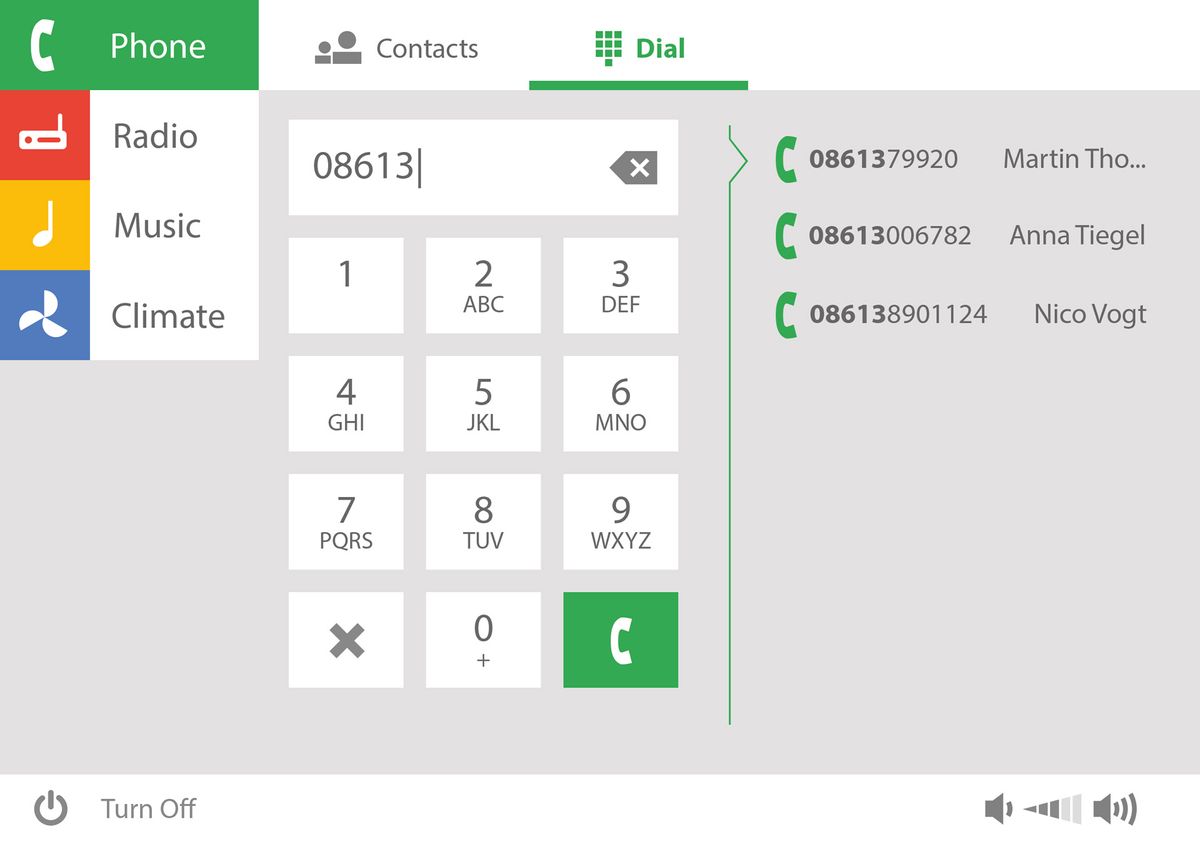 Screen Google – A call number is typed in. 