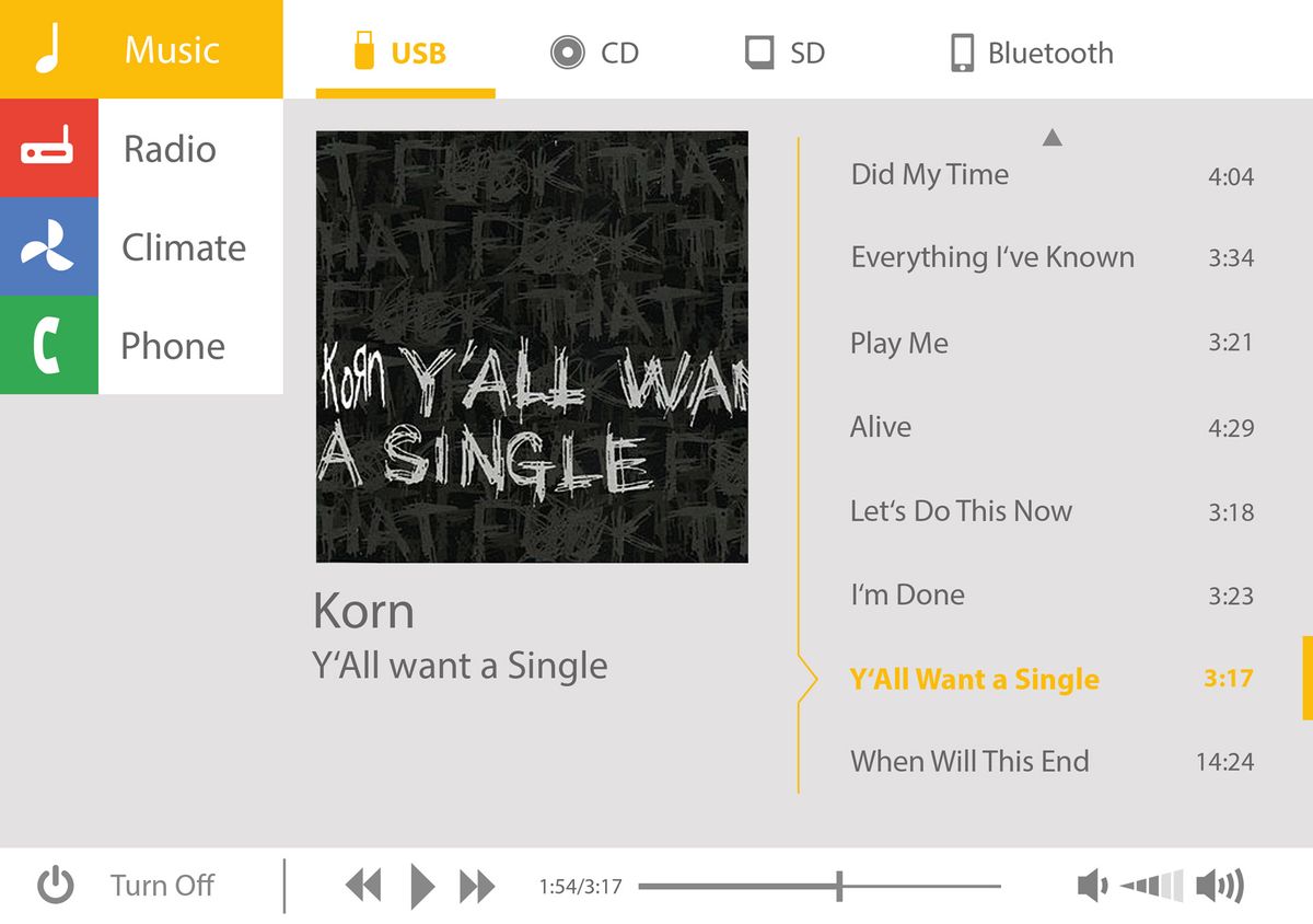 Screen Google – A song from the playlist is being listened to. 