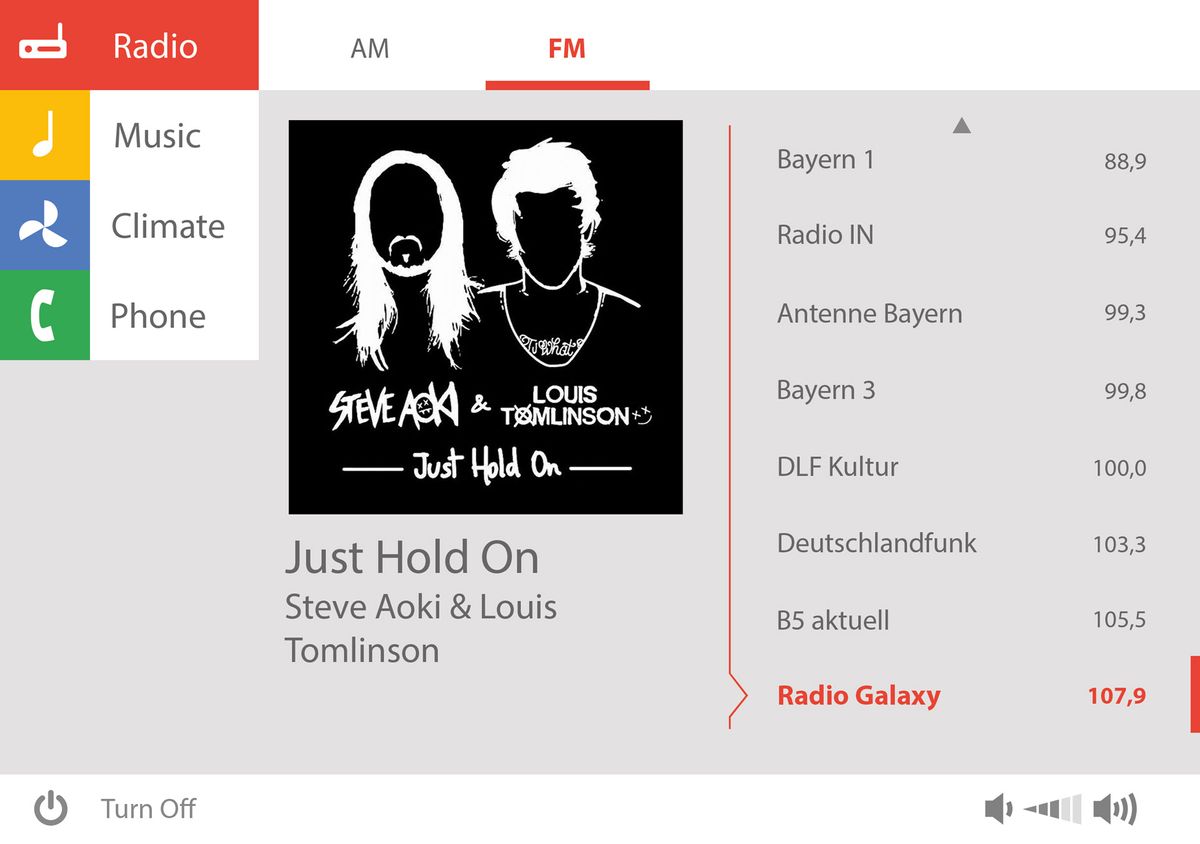 Screen Google – A radio channel is listened to. 